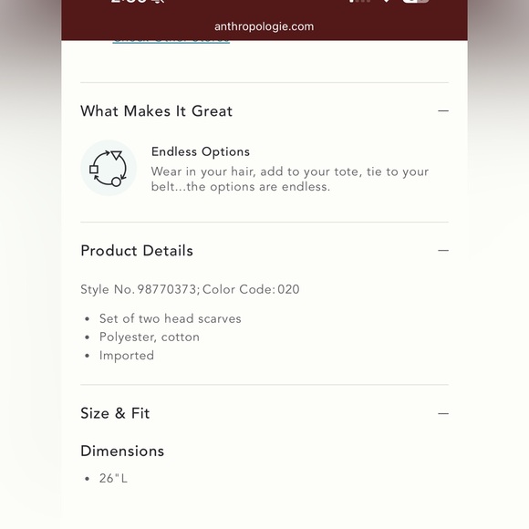 Anthropologie Lemon Head Scarf - Picture 4 of 4